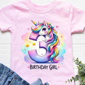Third Birthday png - Birthday Girl Unicorn Birthday png - Print File - Sublimation Design - Girls Birthday Shirt png - Digital Download