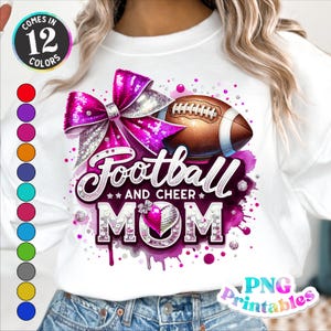 Football and Cheer png - Sequin Football png - Print File - Glitter Cheer Sublimation Design - Sports png - Digital Download