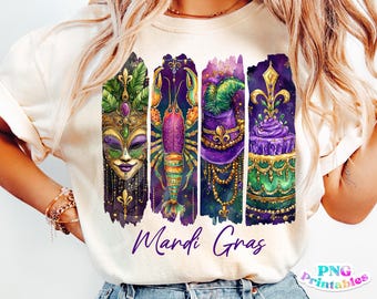 Mardi Gras png - Mardi Gras Bow Sublimation - png Print File for Sublimation or Print - Digital File