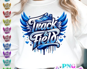 Track and Field png - Airbrushed Track png - Print File - Sublimation Design - Sport png - Digital Download