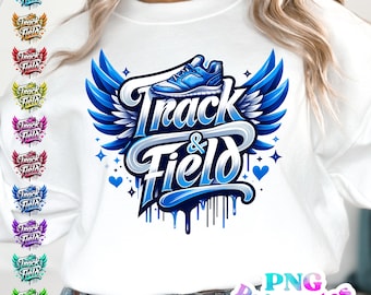 Track and Field png - Airbrushed Track png - Print File - Sublimation Design - Sport png - Digital Download