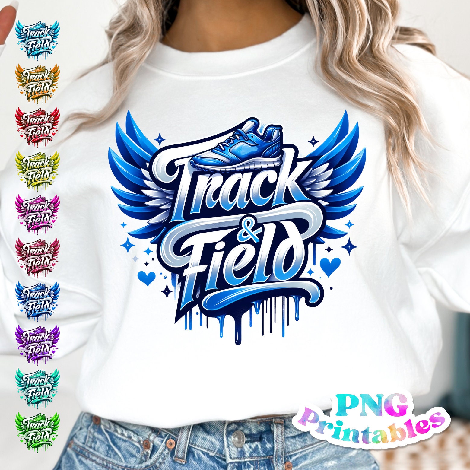 Track and Field png - Airbrushed Track png - Print File - Sublimation Design - Sports png - Digital Download