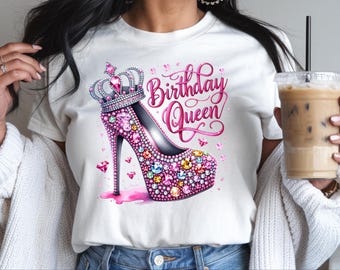Birthday Queen Birthday png - Birthday png - Print File - Womans Birthday Sublimation Design - Birthday Shirt png - Digital Download