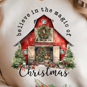 Believe In the Magic of Christmas png - Christmas Sublimation - png Print File for Sublimation or Print - Distressed - File