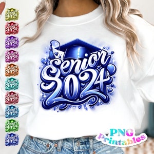 Senior 2024 png - Graduation png - Print File - Sublimation Design - Senior png - Digital Download