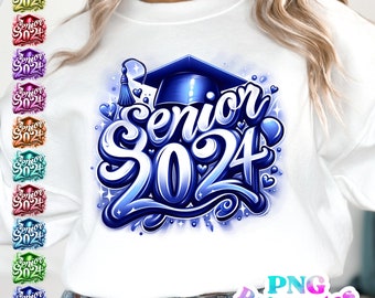 Senior 2024 png - Graduation png - Print File - Sublimation Design - Senior png - Digital Download