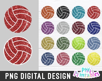 Glitzer Beachvolleyball Png Bundle - Vollballspiel Png - Druckdatei - Glitzer Sublimationsdesign - Sport Png - Digitaler Download