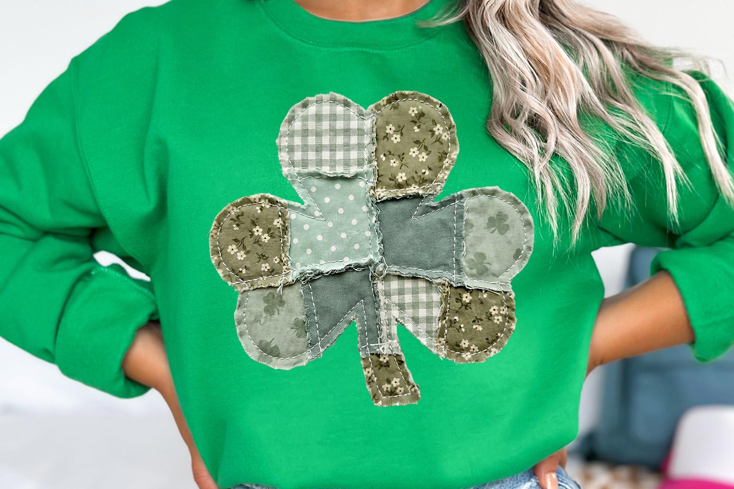 Patchwork Shamrock Png | St Patricks Day Clover Shirt Design ...