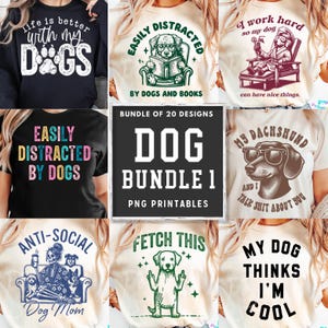 Funny Dog png Bundle - Print File - Funny Dog Sublimation Design Bundle of 20 - Digital Download