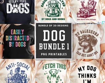Funny Dog png Bundle - Print File - Funny Dog Sublimation Design Bundle of 20 - Digital Download