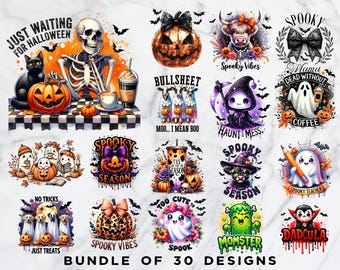 Halloween png Bundle - Halloween png - Print File - Halloween Sublimation Bundle - Shirt png - Digital Download