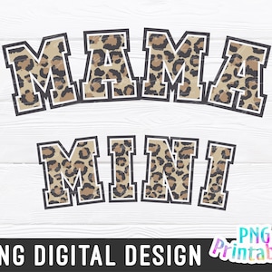 Mama png  - Mini png - Print File - Mom Sublimation Design - Mom Shirt png - Mother&#39;s Day png - Digital Download