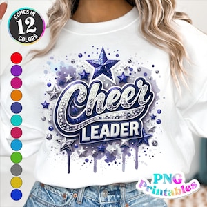 Cheer png - Sequin Cheerleader png - Print File - Glitter Cheer Sublimation Design - Sports png - Digital Download