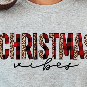 Christmas Vibes png - Christmas Sublimation - png Print File For Sublimation Or Print - Leopard Print - Digital Download