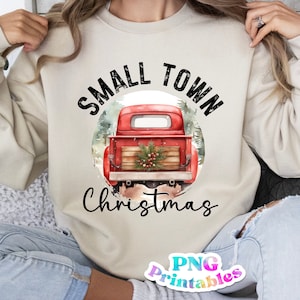 Kleinstadt Weihnachten png - Weihnachten Sublimation - Png Druckdatei für Sublimation oder Druck - Aquarell - Datei