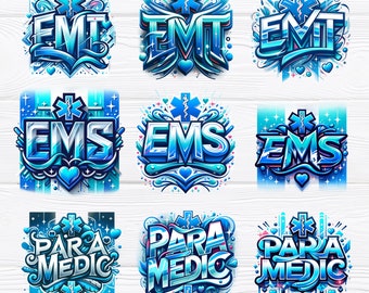 EMS png  - Print File - ems - emt - Paramedic Sublimation Bundle - Shirt png - Airbrushed png - Digital Download