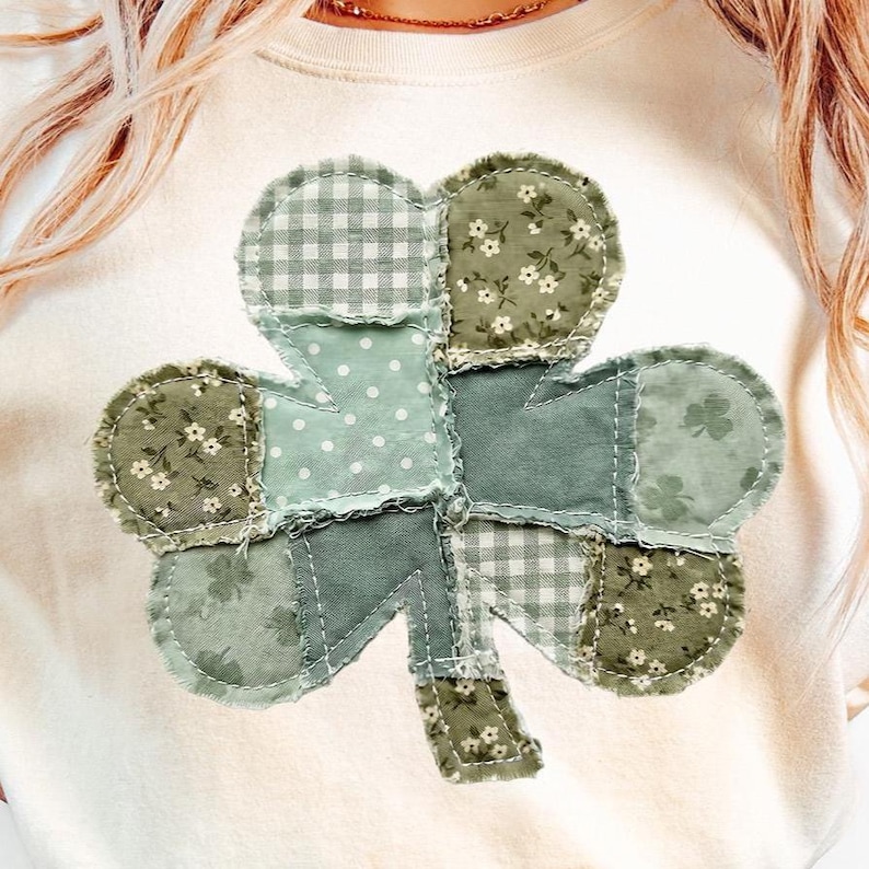 Patchwork Shamrock Png | St Patricks Day Clover Shirt Design ...