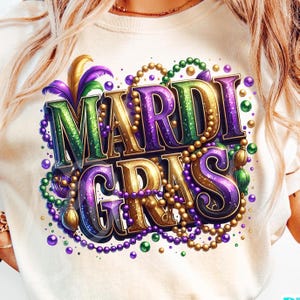 Mardi Gras png - Mardi Gras Glitter Sublimation - png Print File for Sublimation or Print - Digital File
