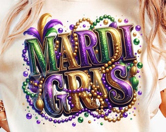 Mardi Gras png - Mardi Gras Glitter Sublimation - png Print File for Sublimation or Print - Digital File