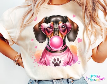 Dachshund Dog png - Dachshund Blowing Bubble png - Print File - Dog Lover Sublimation Design - Digital Download