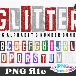 Halftime Glitter Alphabet Bundle png - Glitter png - Print File - Glitter Sublimation - Sports png - Digital Download