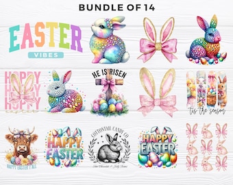 Easter png Bundle  - Easter png Shirt Bundle - Print File - Coquette Easter Sublimation Design - Easter Shirt PNG - Digital Download