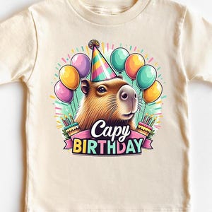 Birthday png - Capybara Birthday png - Print File - Capy Birthday Sublimation Design - Girls Birthday Shirt png - Digital Download