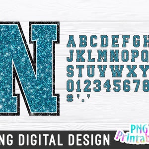 Alfabeto Glitter Sport png - Alfabeto Glitter Aqua, Branco e Preto - png Imprimir arquivo para sublimação ou impressão - Angustiado - Baixar