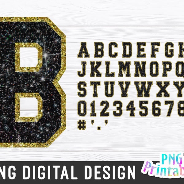 Gold Glitter Letters - Etsy