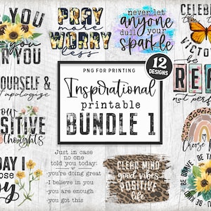 Inspirierendes Bundle 1 png - Inspirierendes png Bündel - Druckdatei - Sublimationsdesign - Digitaler Download