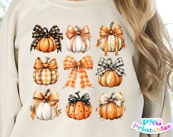 Fall Pumpkins png - Fall png - Print File - Fall Sublimation Design - Watercolor Fall png - Digital Download