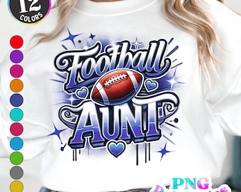 Football Aunt png - Football Airbrushed png - Print File - Sublimation Design - Sports png - Digital Download