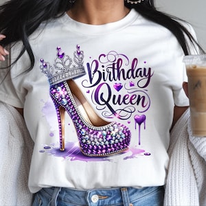 Birthday Queen Birthday png - Birthday png - Print File - Womans Birthday Sublimation Design - Birthday Shirt png - Digital Download