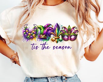 Mardi Gras png - Mardi Gras Bow Sublimation - png Print File for Sublimation or Print - Digital File