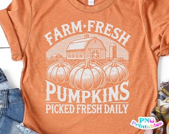 Fall png - Farm Fresh Pumpkins png - Print File - Fall Sublimation Design - Digital Download
