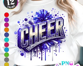 Sequin Cheer png - Cheer png - Print File - Sublimation Design - Sports png - Digital Download
