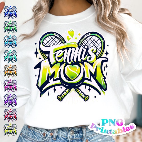 Tennis Mom png - Tennis png - Print File - Sublimation Design - Sports png - Digital Download