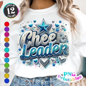 Cheer png - Sequin Cheerleader png - Print File - Glitter Cheer Sublimation Design - Sports png - Digital Download