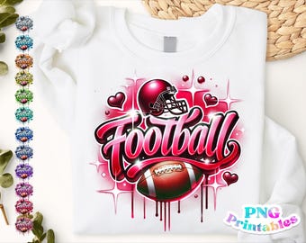 Football png - Football Airbrushed png - Print File - Sublimation Design - Sports png - Digital Download