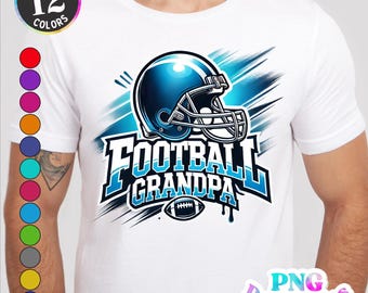Football Grandpa png - Football Airbrushed png - Print File - Sublimation Design - Sports png - Digital Download