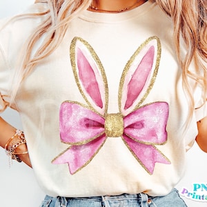 Easter png - Hoppy Easter png - Print File - coquette Easter Sublimation Design - Easter Shirt PNG - Digital Download