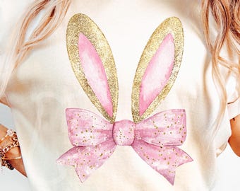 Easter png - Hoppy Easter png - Print File - coquette Easter Sublimation Design - Easter Shirt PNG - Digital Download