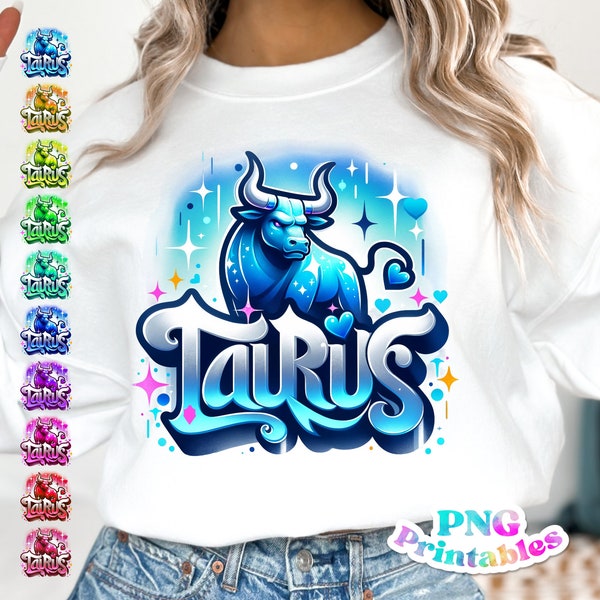 Taurus png - Zodiac png - Print File - Sublimation Design - Horoscope png - Digital Download