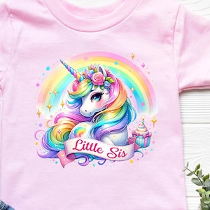 Birthday Little Sis png - Unicorn png - Print File - Sublimation Design - Girls Birthday Shirt png - Digital Download
