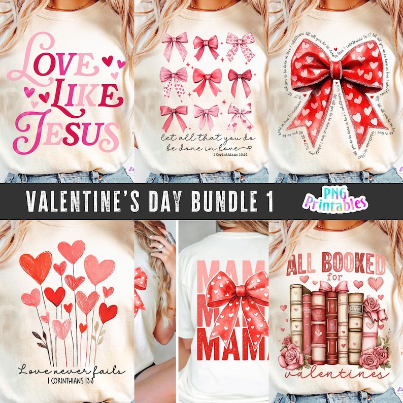 Valentines Png Bundle - Valentines Day Png - Christian - Coquette ...