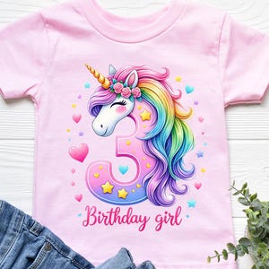 Third Birthday png - Birthday Girl Unicorn Birthday png - Print File - Sublimation Design - Girls Birthday Shirt png - Digital Download