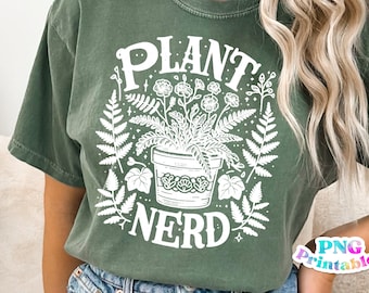 Plant Nerd png - Lustige PNG - Print-Datei - Lustiges Sublimationsdesign - Zimmerpflanzen png - Digital Download