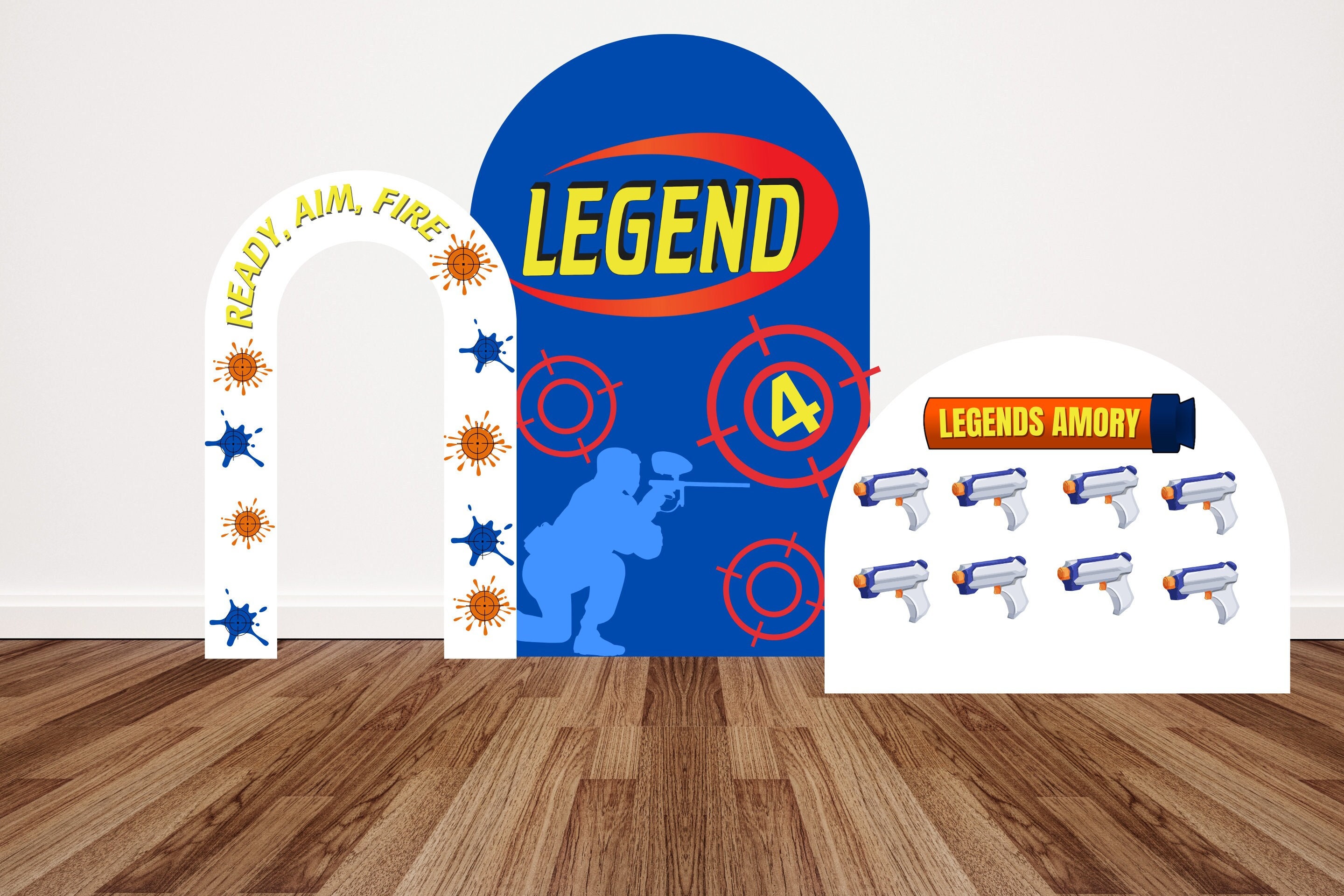 Dart Gun Birthday Vinyl Banner, Nerf Birthday Banner, Nerf Gun Party ...