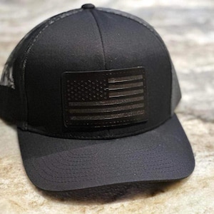 American Flag | Black Leather