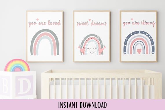 Printable Girls Wall Art Bundle Digital Quote Prints - Etsy